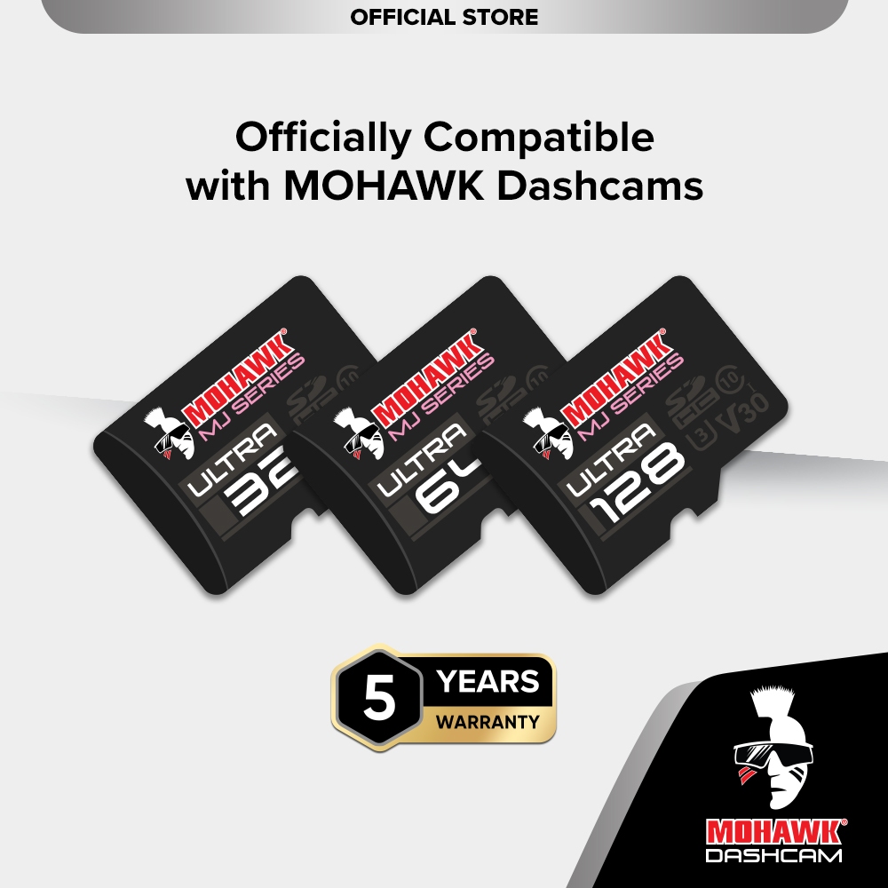 การ์ด Mohawk Ultra microSD UHS-I สําหรับ Mohawk Dashcam (16GB/32GB/64GB/128GB)