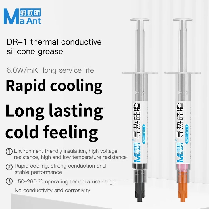 Maant DR Series CPU / GPU จาระบีซิลิโคนนําความร้อนสําหรับโทรศัพท์ / แล็ปท็อป / คอมพิวเตอร์ตั้งโต๊ะ