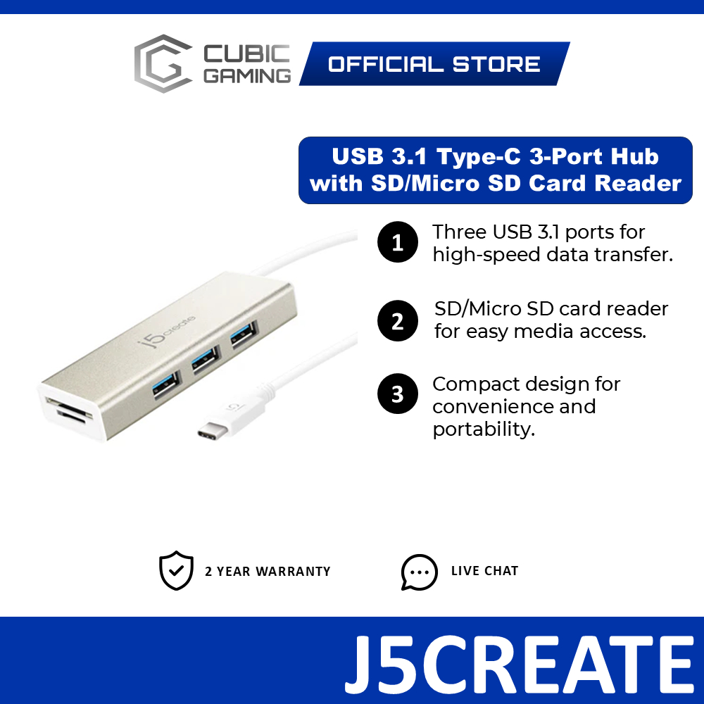 J5Create ฮับ USB-C และอะแดปเตอร์หลายพอร์ต การเชื่อมต่ออเนกประสงค์