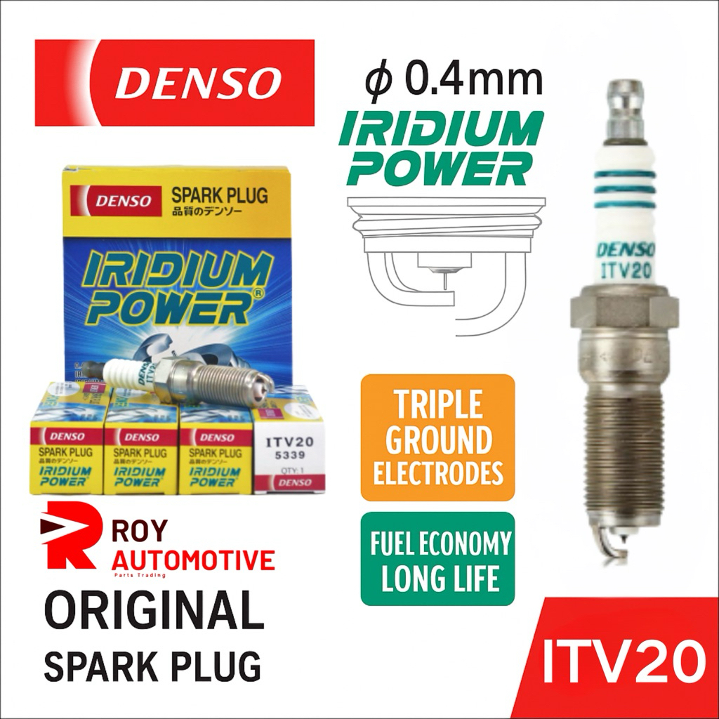 ITV20 DENSO IRIDIUM SPARK PLUG 5339 4 สําหรับ Ford Fiesta 1.4 /1.6 / Focus / Nabira / Mazda 6 / CX-7