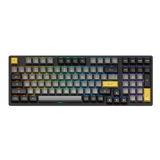 Akko 3098B Plus Black & Gold Tri-Mode Hot-Swappable Mechanical Keyboard [ Akko V3 Cream Yellow Pro ]