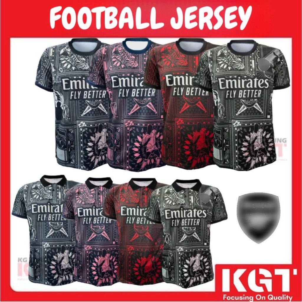 เสื้อฟุตบอล Edisi Terhad Special Edition Jersey Collar and Round Neck Baju Jersi Emirates Fly Better