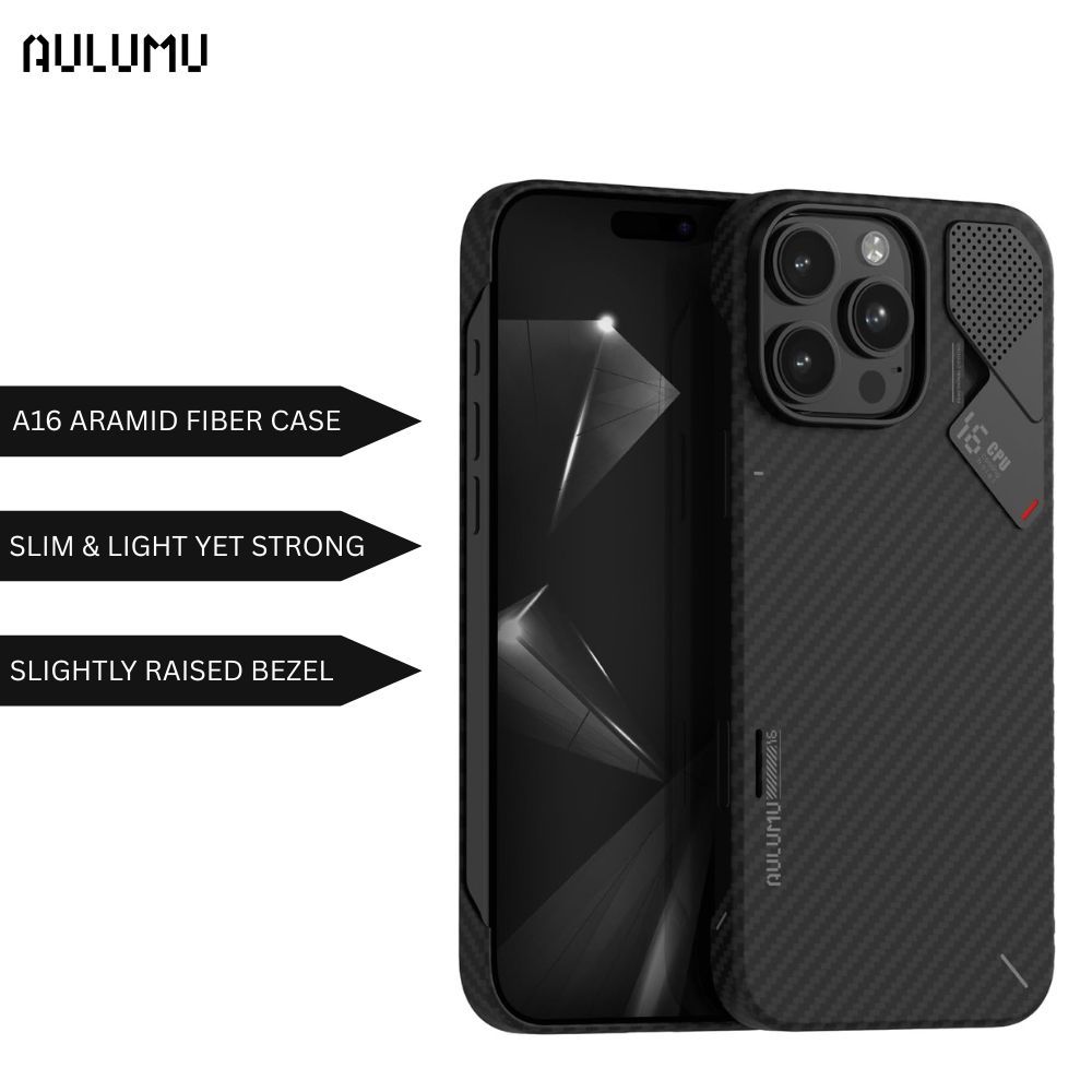 Aulumu A16 Aramid Fiber สําหรับ iPh 16 Pro / 16 Pro Max Case Ultra Slim Design พร้อมระบบทําความเย็น
