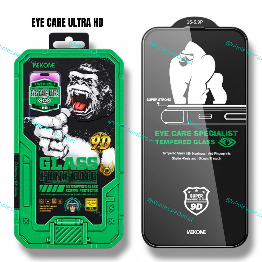 WK i Phone 13 14 15 16 16e 17 Pro Max Air AR AF Eye Care Ultra HD KinKong กระจกนิรภัยป้องกันหน้าจอ