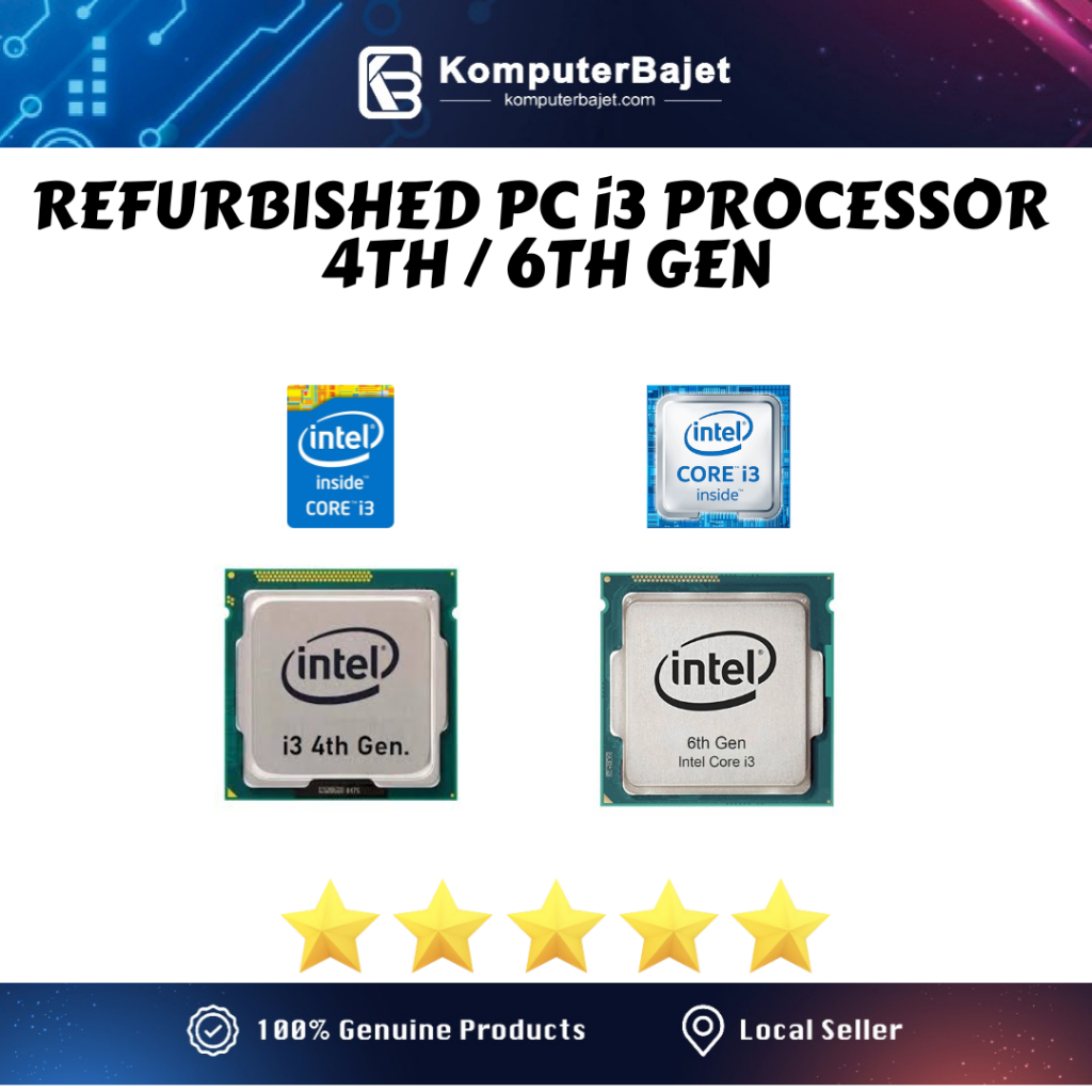 ข้อเสนอ ! INTEL i3-7100 i3-5100T i3-6100 i3-6100T i3-4150 i3-4130 โปรเซสเซอร์ LGA1150 LGA1151 CPU
