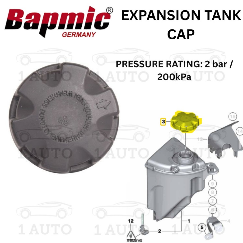 BAPMIC GERMANY EXPANSION TANK CAP BMW E60 M54 N52 N53 N54 N55 E63 E70 E71 F10 F07 F02