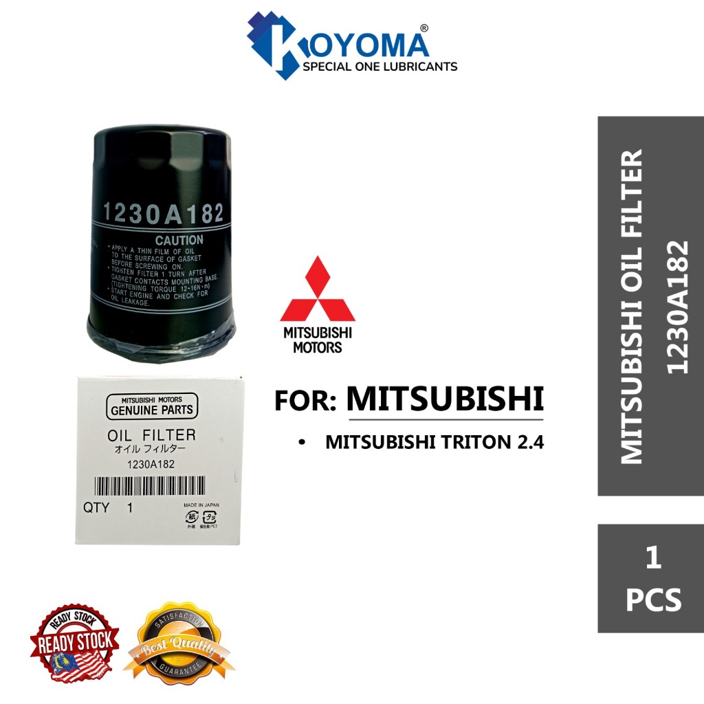 MITSUBISHI TRITON 2.4cc NEW OIL FILTER 1230A182