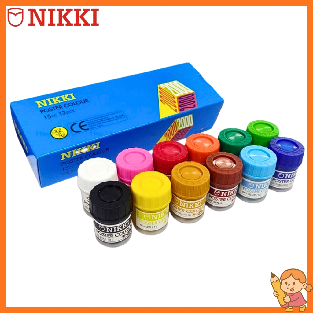 โปสเตอร์ NIKKI COLOUR 12 COLOUR [ 15CC ]
