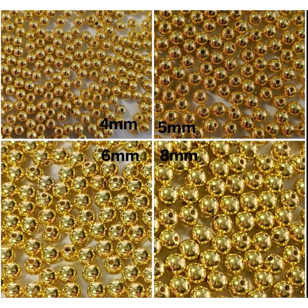 Manik Emas 4mm/5mm/6mm/8mm (80g)
