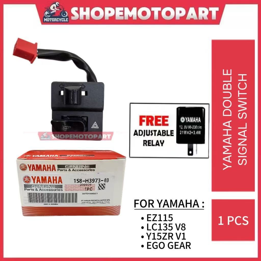 YAMAHA สวิตช์สัญญาณคู่ซ้าย KIRI SUISS Yamaha LC135 V2-V7 SRL110 / V8 / Y15ZR V1 / EZ115/ EGO GEAR (1