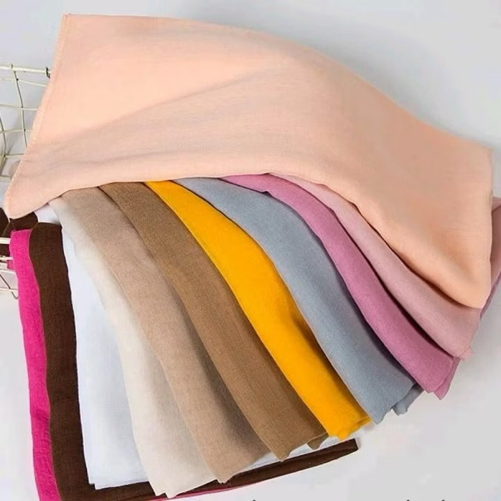 SHAWL CHIFON PLAIN HAVY CHIFFON