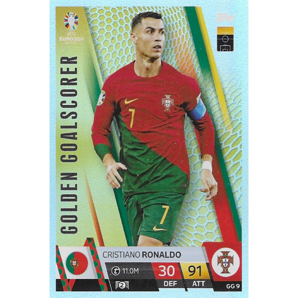 การ์ด Cristiano Ronaldo GG9 Golden Goalscorer - Topps Match Attax Euro 2024