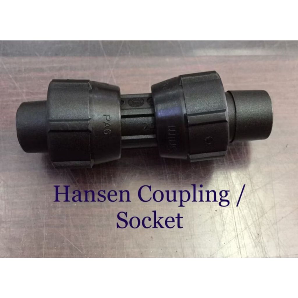 Hansen ซ็อกเก็ตท่อ HDPE ข้อต่อท่อ Penyambung ข้อต่อ Hansen ข้อต่อ HDPE PE