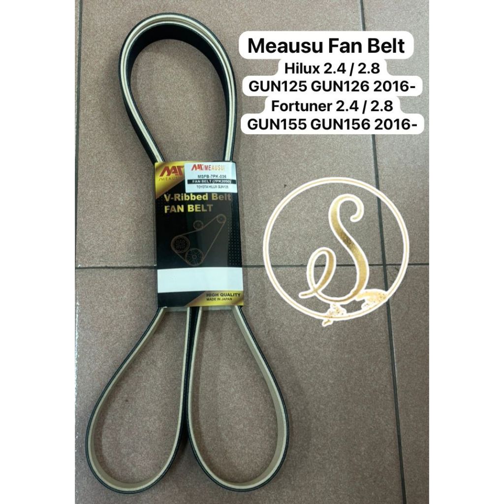 MEAUSU TOYOTA HILUX REVO ROCCO 2.4 2.8 GUN125 GUN126 FORTUNER GUN155 2016-2024 V RIBBED FAN BELT 7PK