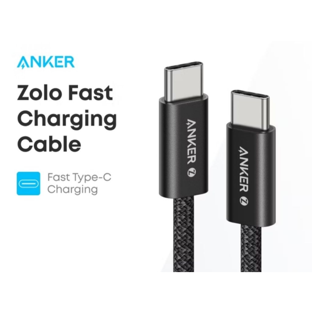 สาย Anker Zolo FAST ชาร์จ Type C ถึง Type C