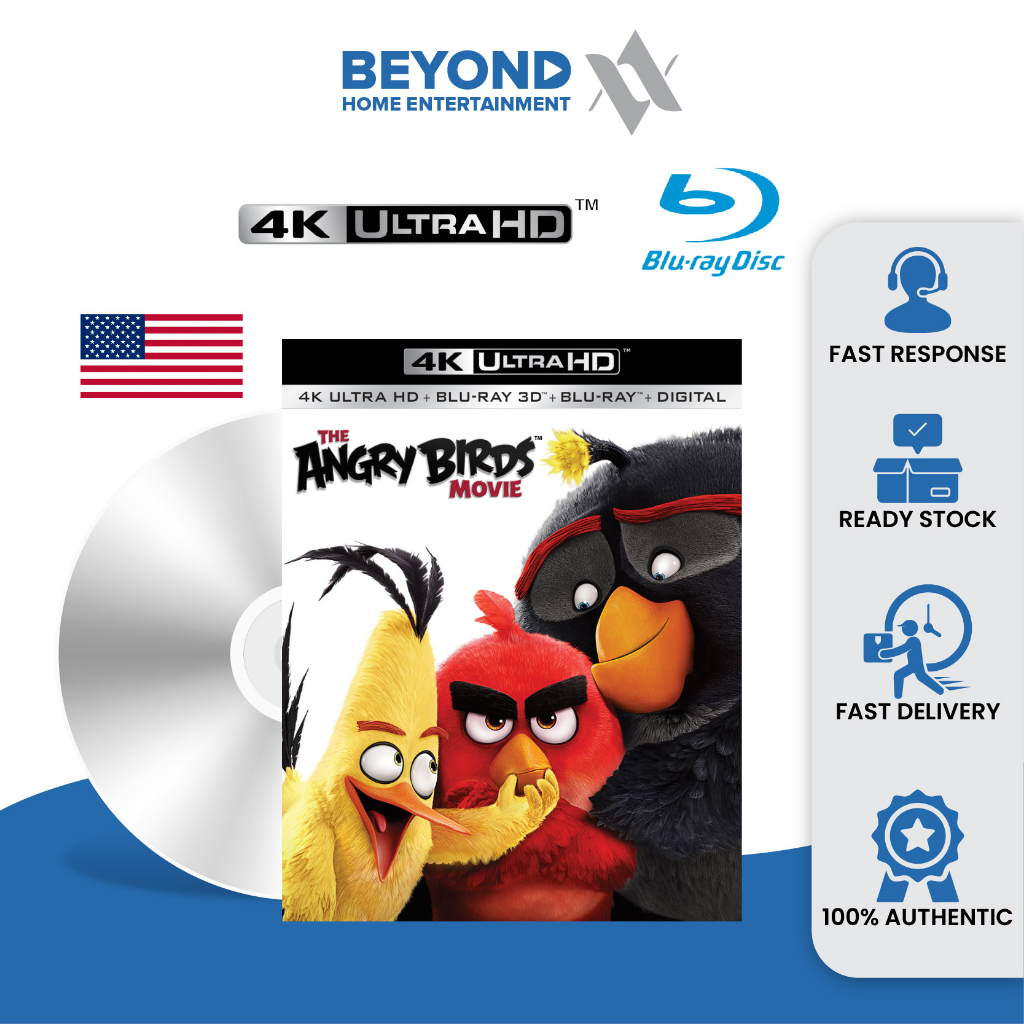 The Angry Birds Movie [4K Ultra HD + Bluray + Bluray 3D]