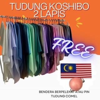 Tudung Koshibo NIPIS 2 Lapis Ringan Awning Mudah Bentuk Tudung Labuh Sekolah Agama Kebangsaan sriti