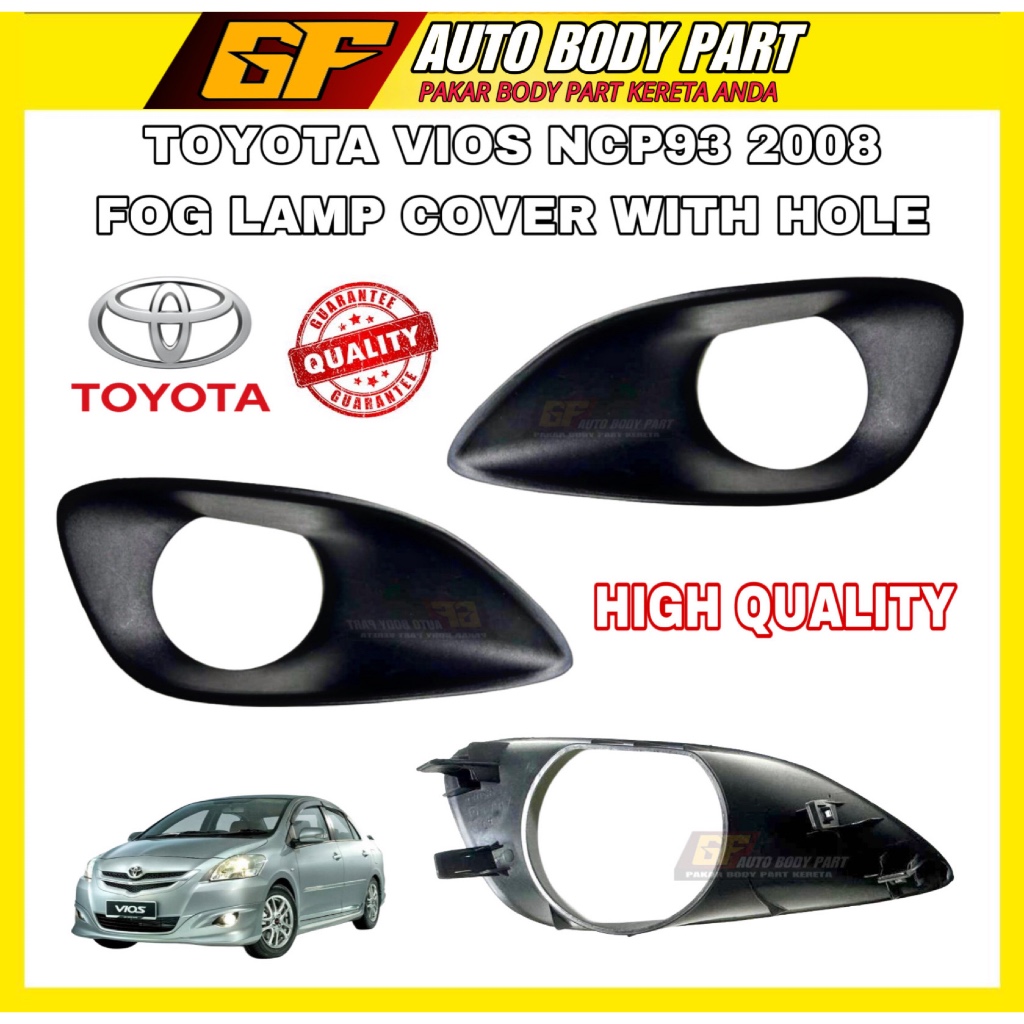 TOYOTA VIOS NCP93 2008 (VIOS DUGONG) ฝาครอบโคมไฟหมอกพร้อมรู