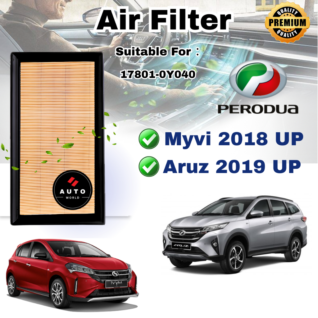 Denso กรองอากาศ Perodua Myvi 1.3/1.5 2018 M800 2NR FE รุ่นที่สาม Perodua Aruz 1.5 17801-0Y050 / 1780