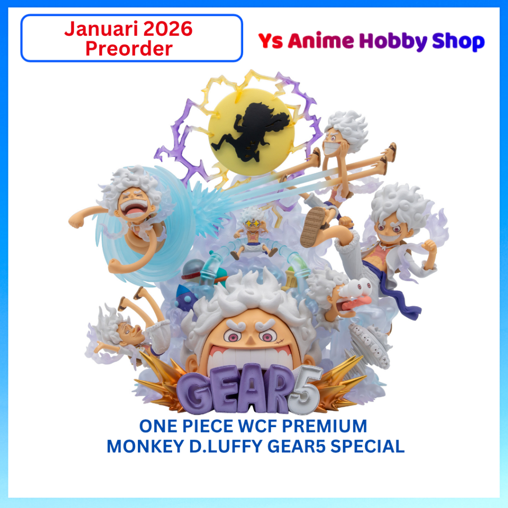 BANDAI JANUARI 2026 Item OrderBandai ONE PIECE WCF PREMIUM LUFFY GEAR 5 SPECIAL WCF ANIME FIGURE