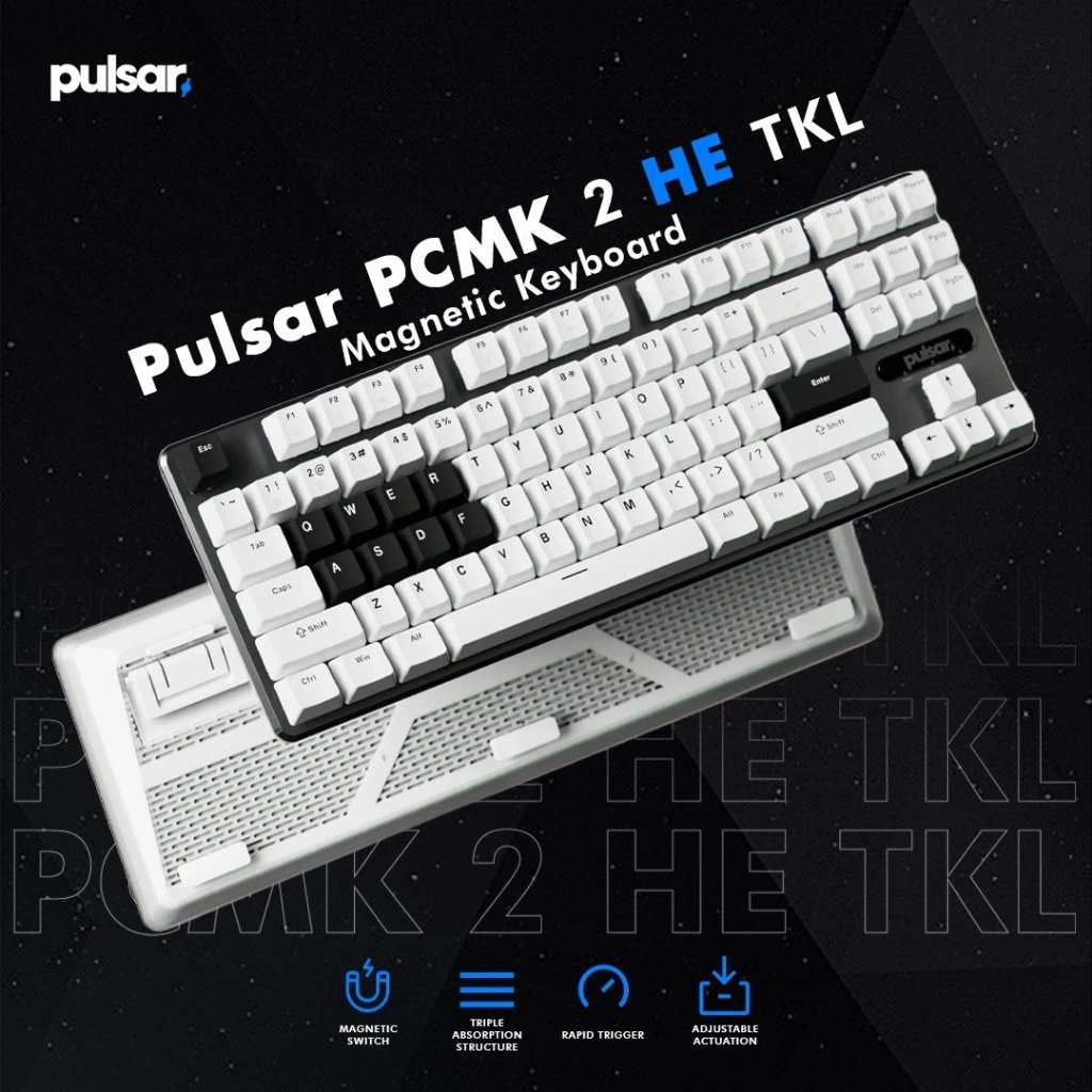 Pulsar PCMK 2 HE TKL - 80% TKL Hall Effect Magnetic RGB Gaming Keyboard (Gateron x Pulsar Magnetic S