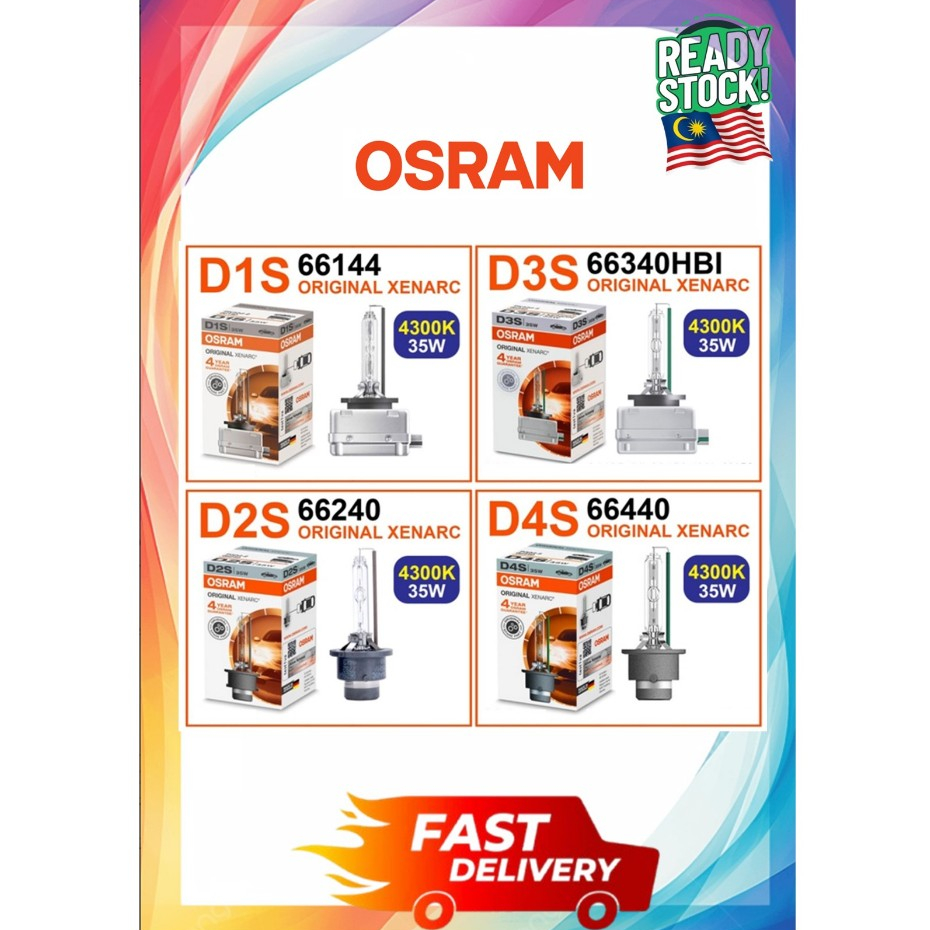 OSRAM D1S / D2S / D3S /D4S Xenarc HID ไฟหน้ารถไฟหน้าหลอดไฟ