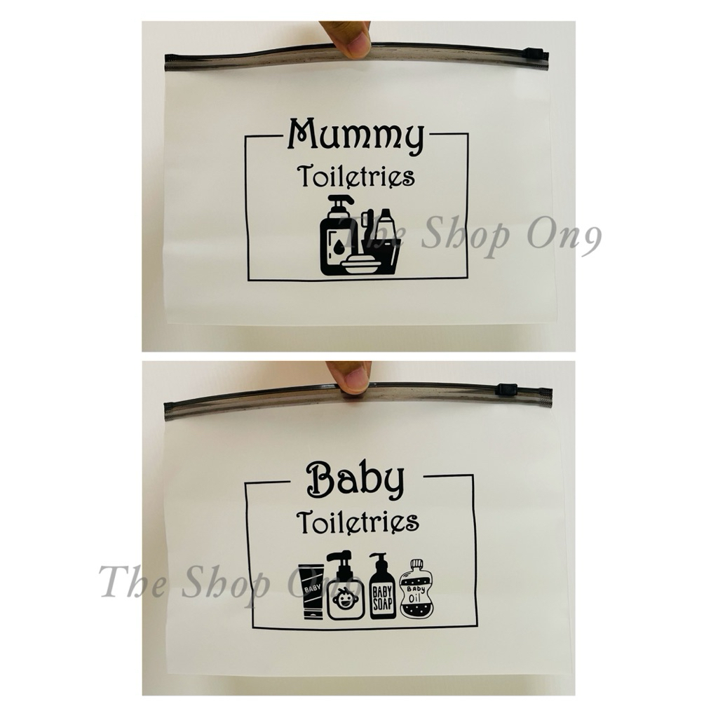 1 ชุด (ห้องน้ํา Mummy & Toiletries Baby) ถุงซิปล็อคสําหรับบรรจุห้องน้ําโรงพยาบาล