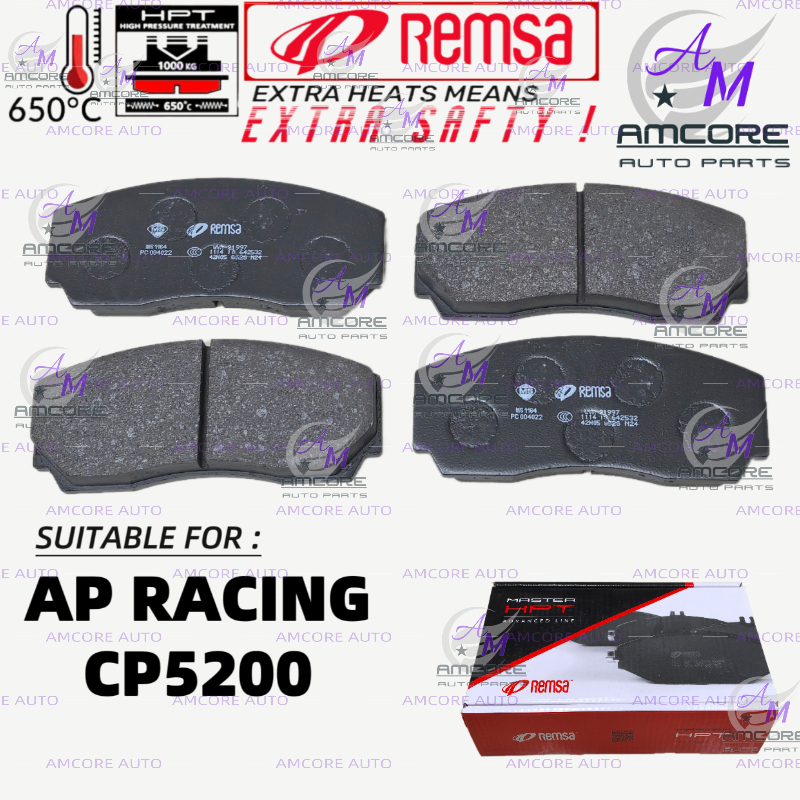 ผ้าเบรก AP RACING CP5200 - ยี่ห้อ REMSA / AP RACING CP5200 4 POT CALIPER