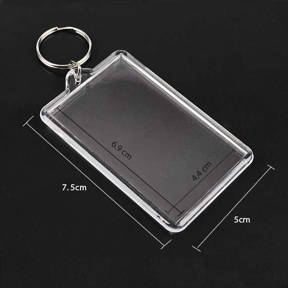 พวงกุญแจอะคริลิค DIY ทรงสี่เหลี่ยม 5 x 7.5 ซม. สําหรับพวงกุญแจ Mini Photobooth