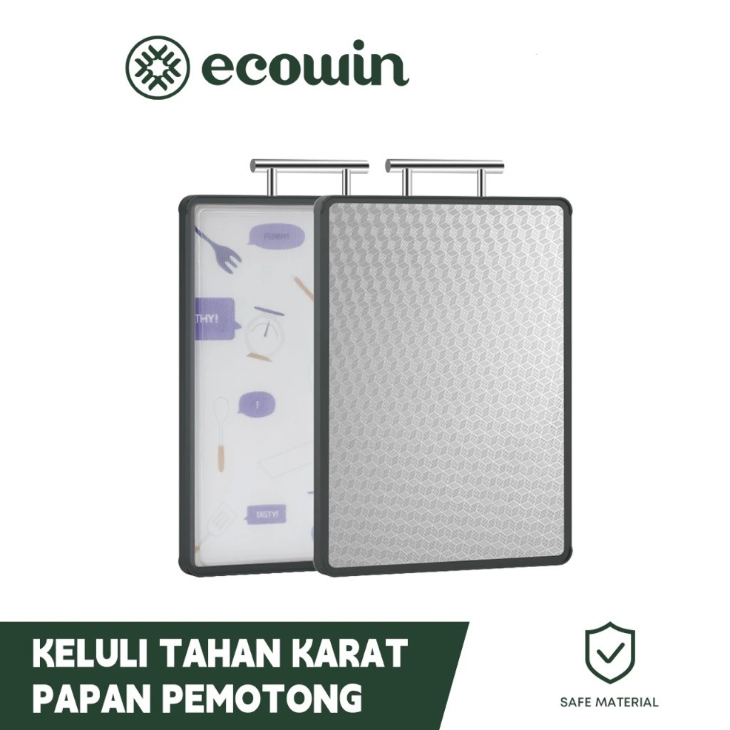 เขียงสแตนเลส Ecowin Papan Pleomtong Keluli Tahan Karat Bebas Acuan Antibabetia