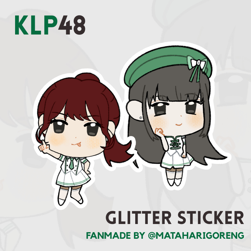 KLP48 Fanmade Glitter Diecut สติกเกอร์
