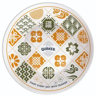 Quaker CNY จานเซรามิคขนาดเล็ก / Pingan CNY Quaker / oschonoid Min盘 (สุ่ม)