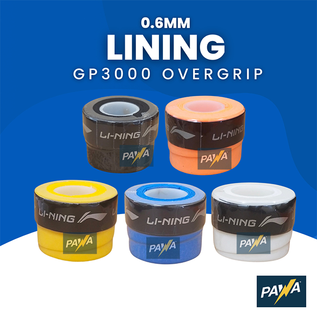 Lining Li Ning GP3000 GP 3000 สควอชเทนนิสแบดมินตัน Overgrip 0.6MM