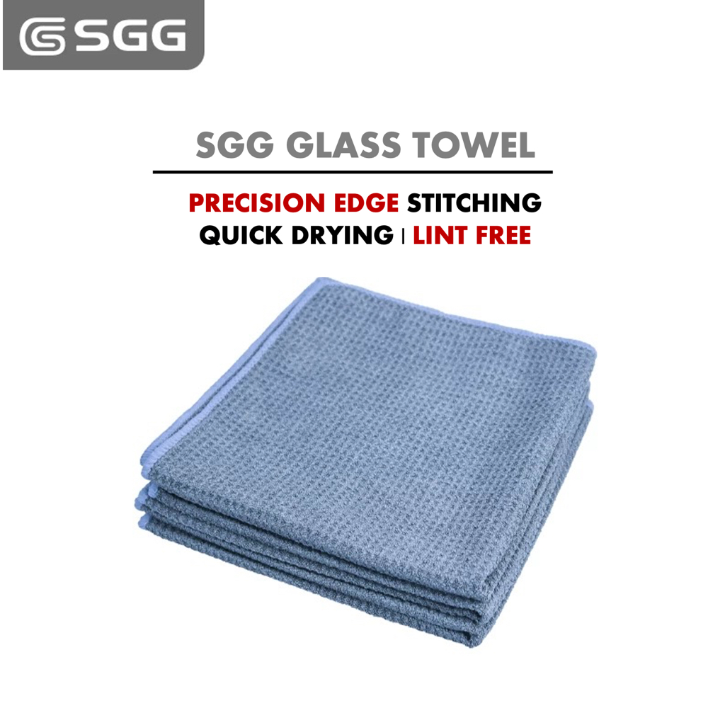 [SGG] MICROFIBER GLASS TOWEL - MICROFIBER WITH PRECISION EDGE STITCHING