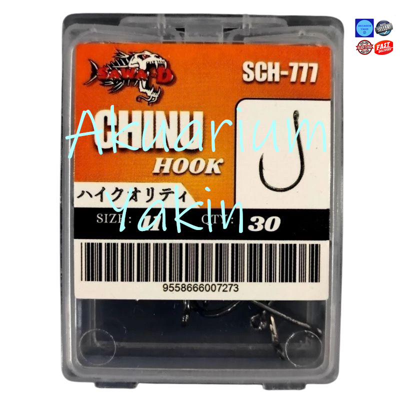 4077 SAWA-D ONE BOX CHINU FISHING HOOK SCH-777 MATA KAIL HOOK777 1BOX BOX BOX
