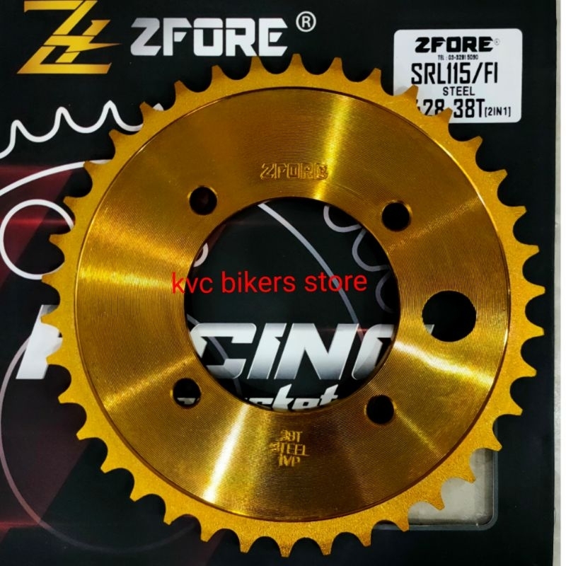 ZFORE 428 STEEL SPROCKET LAGENDA 115,115 FI,EZ115 33T-38T