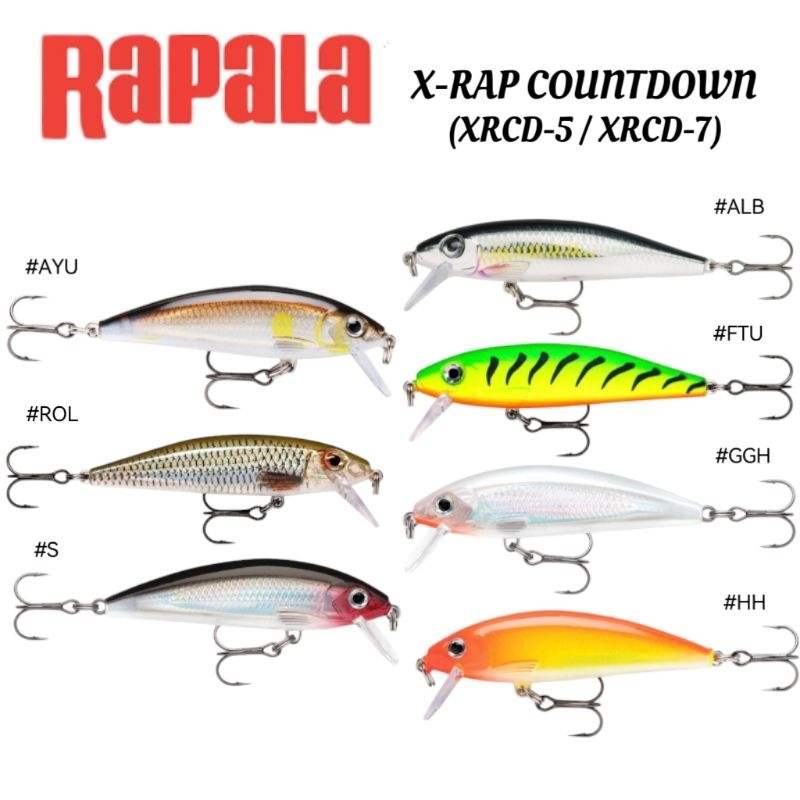 Rapala XRCD-5 / XRCD-7 X-RAP COUNTDOWN LURE