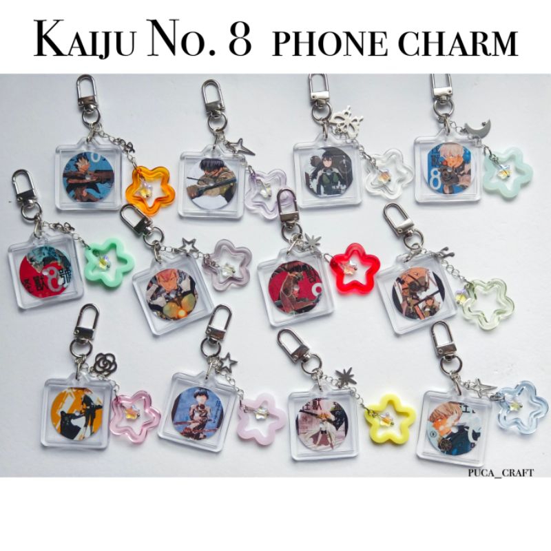 PuCaKaiju No 8 Phone Charm พวงกุญแจ / Anime8