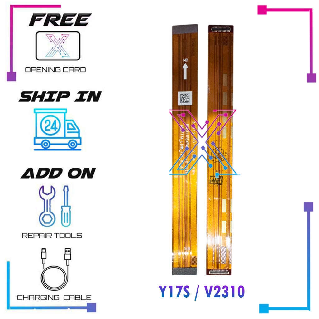 สําหรับ VIVO Y17S V2310 บอร์ดหลักเพื่อชาร์จสายเคเบิลริบบิ้น Flex