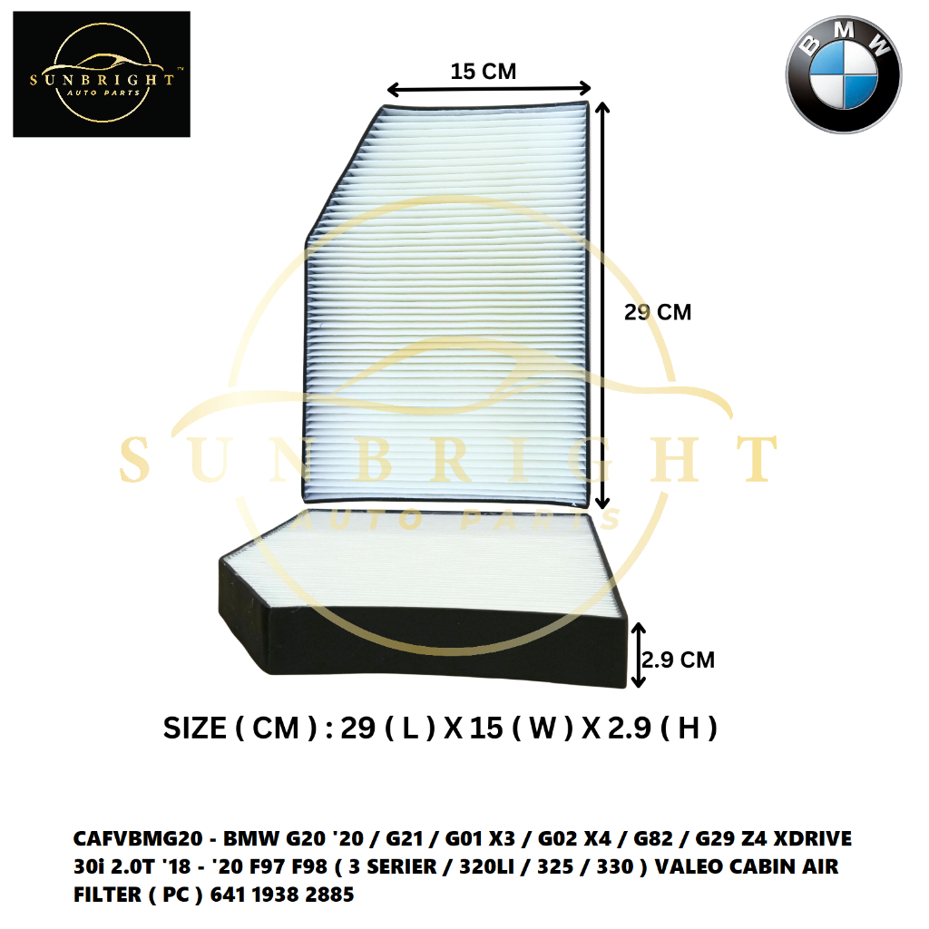 BMW G20 20 / G21 / G01 X3 / G02 X4 / G82 / G29 Z4 XDRIVE 30i 2.0T 18 - 20 F97 F98 ( 3 SERIER / 320 )
