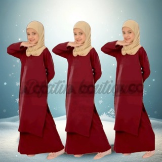 ใหม่ Budak Suit Set Bellah Cey Ironless Muslimic Girl Baju