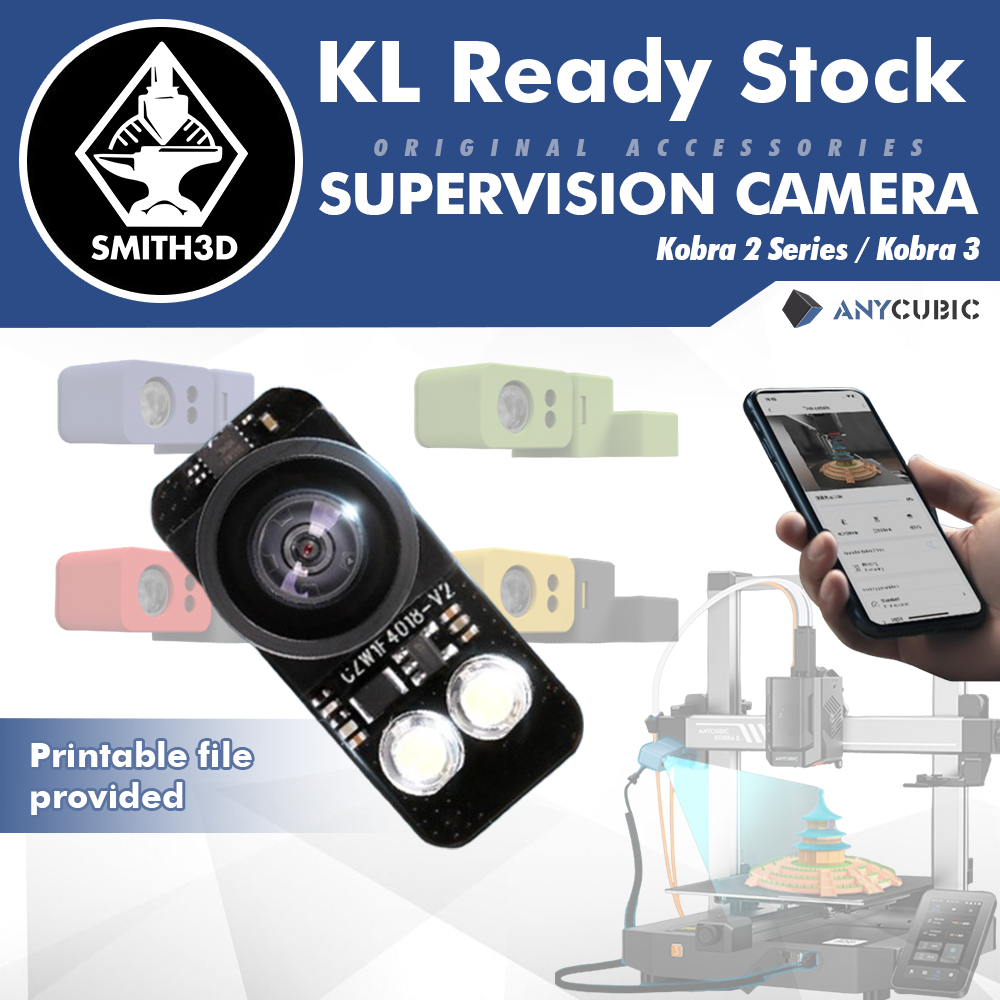 Anycubic Kobra 3 กล้อง, Live View กล้องสําหรับ Kobra 2 Series Kobra 3 Supervision กล้องตรวจสอบเวลาจริงสําหรับ Kobra 3