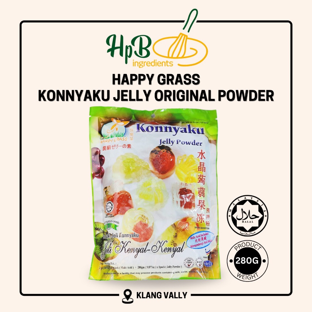 HAPPY GRASS Konnyku Jelly Powder/ Konnyku Jelly Powder/ 田乐草水 Crystal Tulang Biyangcumbang 280g