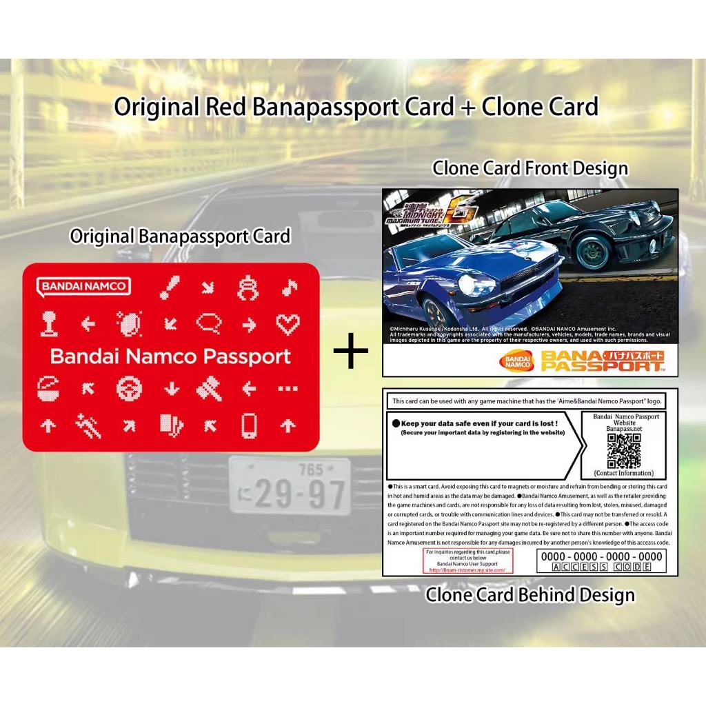 Bananapassport Blank Card+ชุดคอมโบการ์ด Clone Wangan Midnight 6 Design