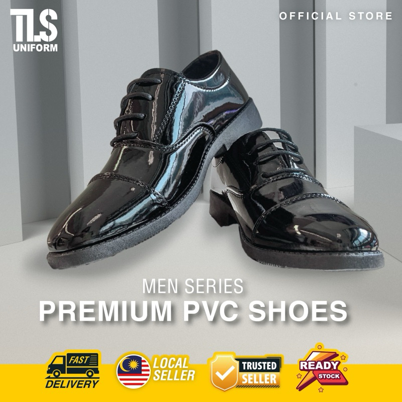 TLS รองเท้า PVC/ Kasut Potong Kilat/Kasut Kilat/Men鞋/Kasut Kade/Formal Shoes/Kasut Pengantin Lelaki/