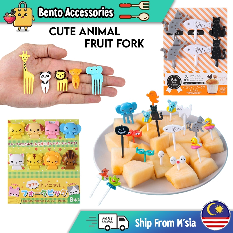 [อุปกรณ์เสริม Bento] Garpu Bento Mini Fruit Picks Bento Fruit Fork Cute Bento Decoration Bento Acces