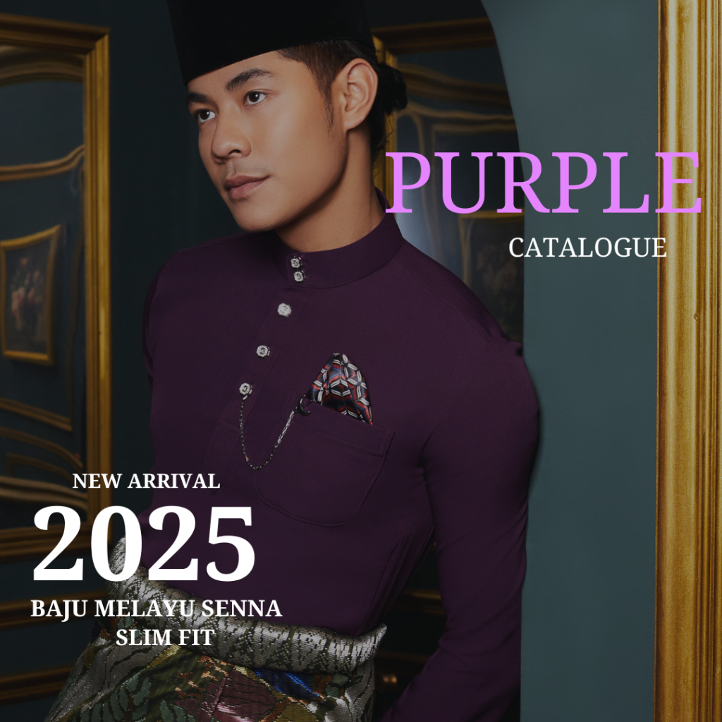 2025 BAJU MELAYU ELRAH EXCLUSIVE SENNASLIM FIT (PURPLE CATALOGUE)