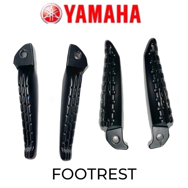 NVX FOOTREST HITAM BLACK NVX 155 V1 / NVX V2 / NMAX V1 / NMAX V2 / XMAX REAR FOOTREST เงินและสีดํา P