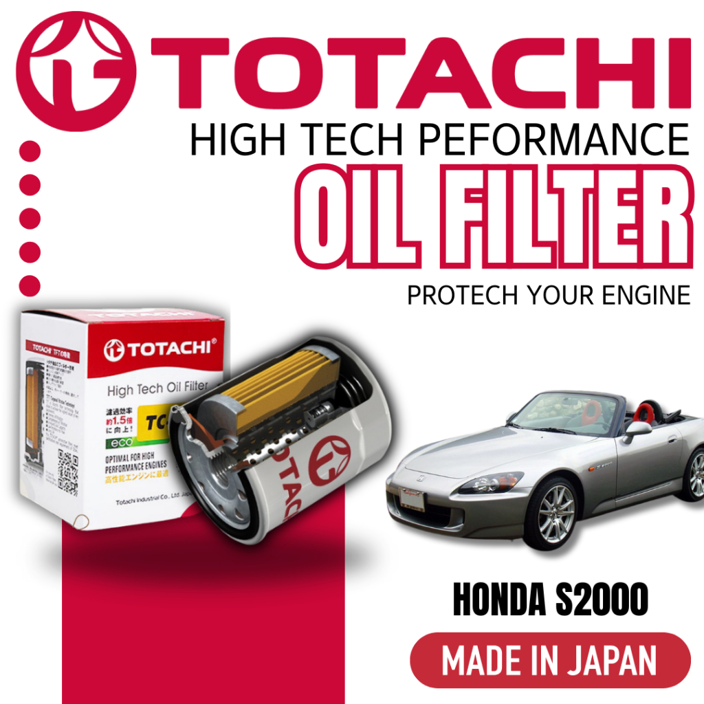 TOTACHI Japan Hight Tech Performance กรองน้ํามัน S2000 Ap1 Ap2 Honda TC-1096