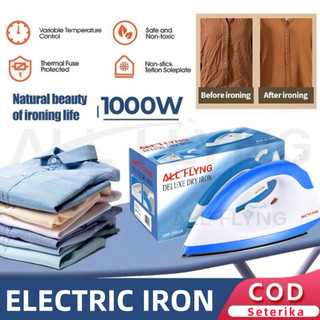 【ALL FLYING】Electric Dry iron Seterika Besi multi-function Buang keriting dari pakaian Kering 熨斗